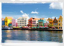 Colorful dutch houses, Willemstad, Curacao