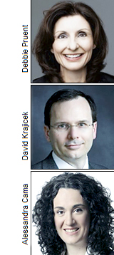 Debbie Pruent, David Krajicek and Alessandra Cama