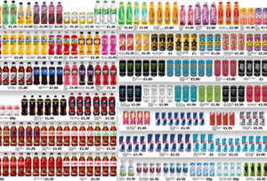 An example of a soft drink's planogram visual