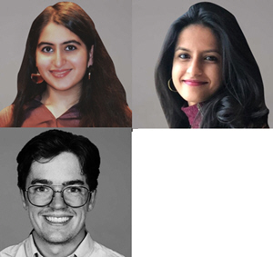 Top row left to right: Trisha Nagpal and Anushka Bhansali; Below: Brian O'Hara