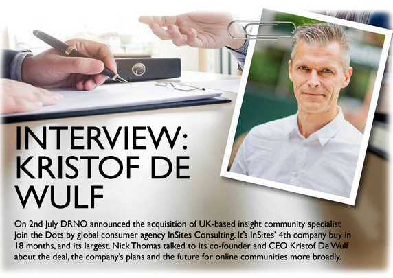 Kristof De Wulf Interview