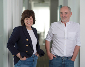 L-R: Kelly Manthey (CEO of Kin + Carta) and Olivier Padiou (CEO of Valtech)