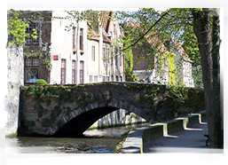 Stone bridge, Bruges, Belgium
