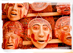 Mayan masks, Guatemala