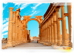 Ancient Roman time town in Palmyra, Syria