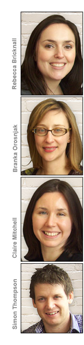 Rebecca Bricknall, Branka Orosnjak, Claire Mitchell and Simon Thompson