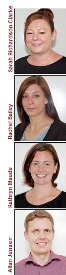 Sarah Richardson Clarke, Rachel Bailey, Kathryn Maude and Allan Jensen