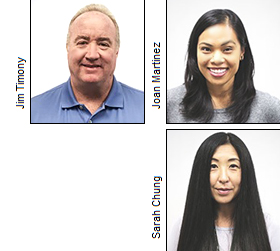 Jim Timony, Joan Martinez and Sarah Chung