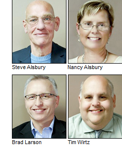 Steve Alsbury, Nancy Alsbury, Brad Larson and Tim Wirtz