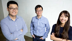 HyperAnna co-founders and data scientists, Natalie Nguyen, right, Sam Zheng and Kent Tian