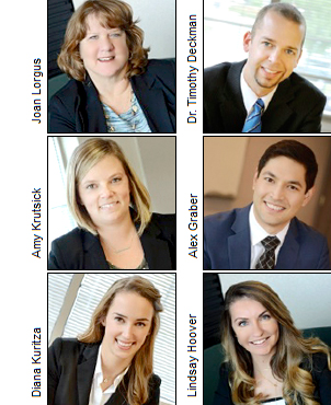 Joan Lorgus, Dr. Timothy Deckman, Amy Krutsick, Alex Graber, Diana Kuritza and Lindsay Hoover