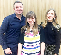 Left to right: Andrew Wiseman, Bethan Turner and Bronagh Lavery