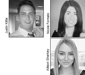 Justin Kittle, Nicole Formato and Allison Sharkey