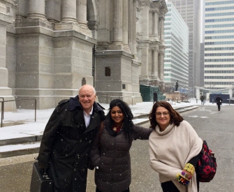 From left to right: Insights Association grassroots volunteers Howard Schlesinger, Roni DasGupta, and Ileen Branderbit