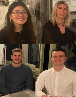 Top row L to R: Sam Nguyen, Claire Garner; Bottom row L to R: Joseph Newton and Lewis Townsend