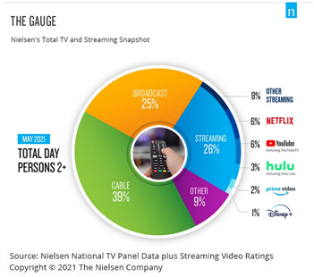 Market Shares according to Nielsen's 'The Gauge'