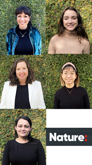 Nature new hires (L to R starting with top row): Katy Oakley - Sophie Wallis - Mikayla Samuels - Rachel Leticia - Khushboo Pandey