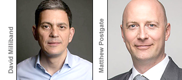 David Miliband and Matthew Postgate