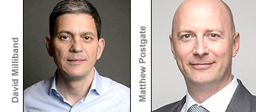 David Miliband and Matthew Postgate