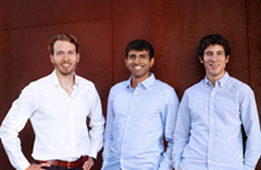 From left to right, Cleanlab co-founders Curtis Northcutt, Anish Athalye, and Jonas Mueller