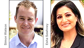 Simon Watson and Esha Sawhney