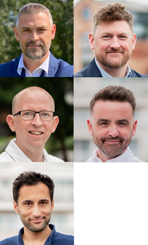Simon Dawson, Graham Field, David Whiteley, Ryan Shiles, and Oli Bello