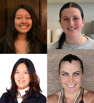 Above L to R: Devanshi Trivedi, Gili Pick; below: Rei Bao and Savannah Rose