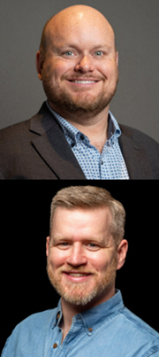 Ricky Odello above, Steve Snell below