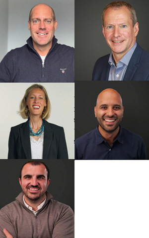 Top row L to R: Knight, Russell; middle row Thorneydroft, Saigal; lower row Corrigan